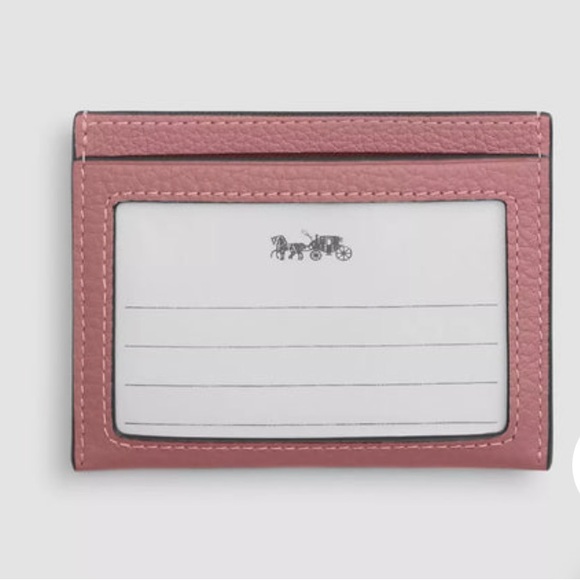Coach Pink Card Holder with Silver Hearts 💕 - Picture 2 of 2